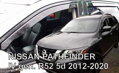 Deflektory Nissan IV R52 5D KAPOTÁŽE 2012-2020 + zadné kryty