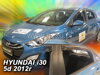 Deflektory HYUNDAI i30 Hatchback od 02/2012 do 2017 + zadné deflektory