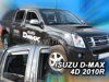 Deflektory ISUZU D-MAX 4D 2006-2012R. (+zadné)