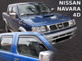 Deflektory Nissan Navara Pick up 4D 01--05R (+zadné)