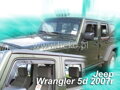 Deflektory JEEP WRANGLER (JK) 5D 2007R  a vyššie (+zadné)