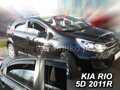 Deflektory KIA RIO III Hatchback od 2011 do 2017 + zadné deflektory