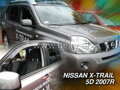 Deflektory NISSAN X-TRAIL II (T31) 5D od roku 2007 do 2013  (+zadné)