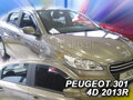 Deflektory PEUGEOT 301 4D 2013R.  a vyššie(+zadné)