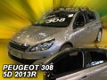 Deflektory PEUGEOT 308 II  od roku 2013 do 2021 (+zadné)