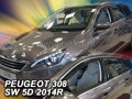 Deflektory PEUGEOT 308 II SW 5D od roku 2014 do 2021 (+zadné)