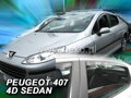 Deflektory PEUGEOT 407 sedan od 2004 + zadné deflektory
