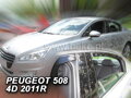 Deflektory PEUGEOT 508 od 2011 do 2018 + zadné deflektory