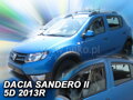 Deflektory DACIA SANDERO / STEPWAY II 5D 2012R->(+zadné )