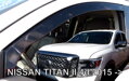 Deflektory Nissan Titan II 4D 2015 + zadné kryty