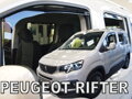 Krátke Deflektory Peugeot Rifter 4D/5D LOV 2018 + zadné