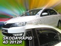 Deflektory SKODA RAPID  5D 2012R. a vyššie (+zadné)