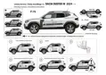 Ochranné lišty dverí  Dacia Duster 24R