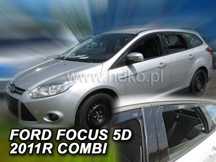 Deflektory FORD FOCUS MK3 combi od 2011 do 2018 + zadné deflektory