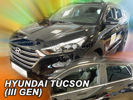 Deflektory HYUNDAI TUCSON III od 2015 do 2020 + zadné deflektory