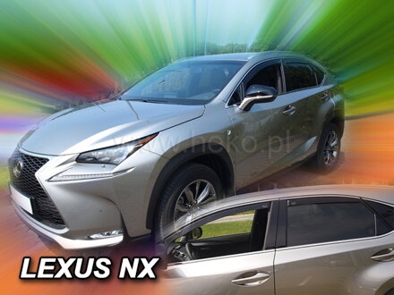 Deflektory LEXUS NX 5D 2014R-> (+zadné)