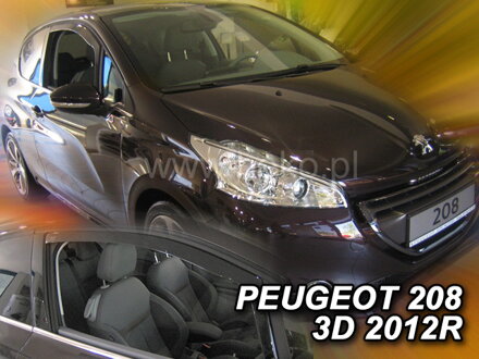 Deflektory PEUGEOT 208 3dv od 2012 do 2019