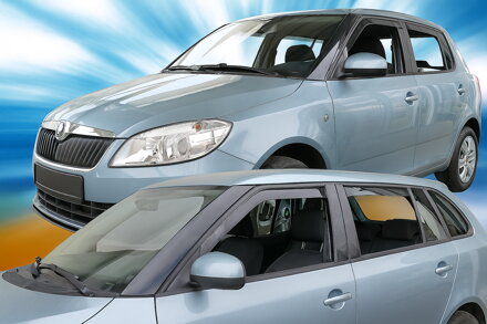 Deflektory ŠKODA FABIA II od 05/2007 do 2015, Hatchback + zadné deflektory