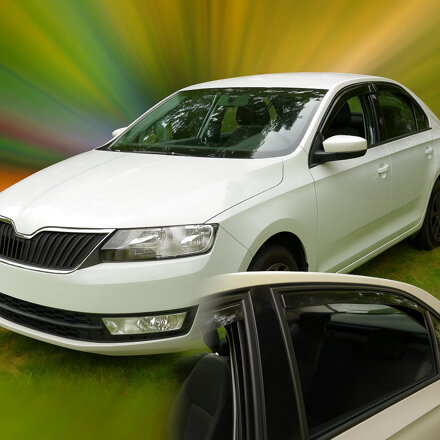 Deflektory ŠKODA RAPID od 2012 + zadné deflektory