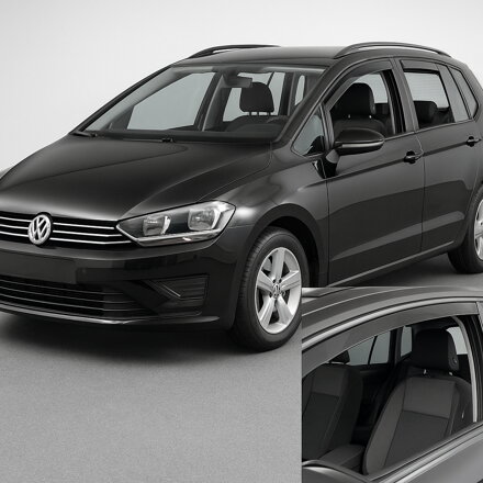 Deflektory VW GOLF SPORTSVAN od 2014 + zadné deflektory
