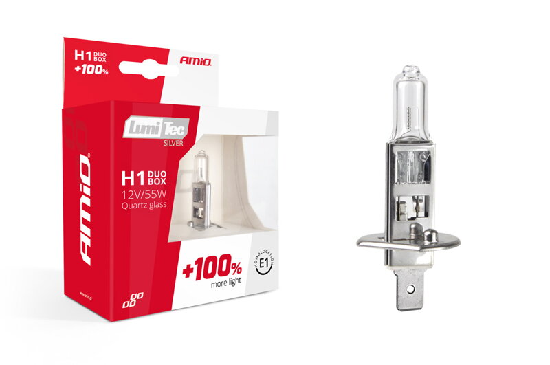 Halogénový duo blister (2ks) sada LumiTec SILVER +100% H1 12V 55W DUO Halogénový duo blister (2ks) sada LumiTec SILVER +100% H1 12V 55W DUO