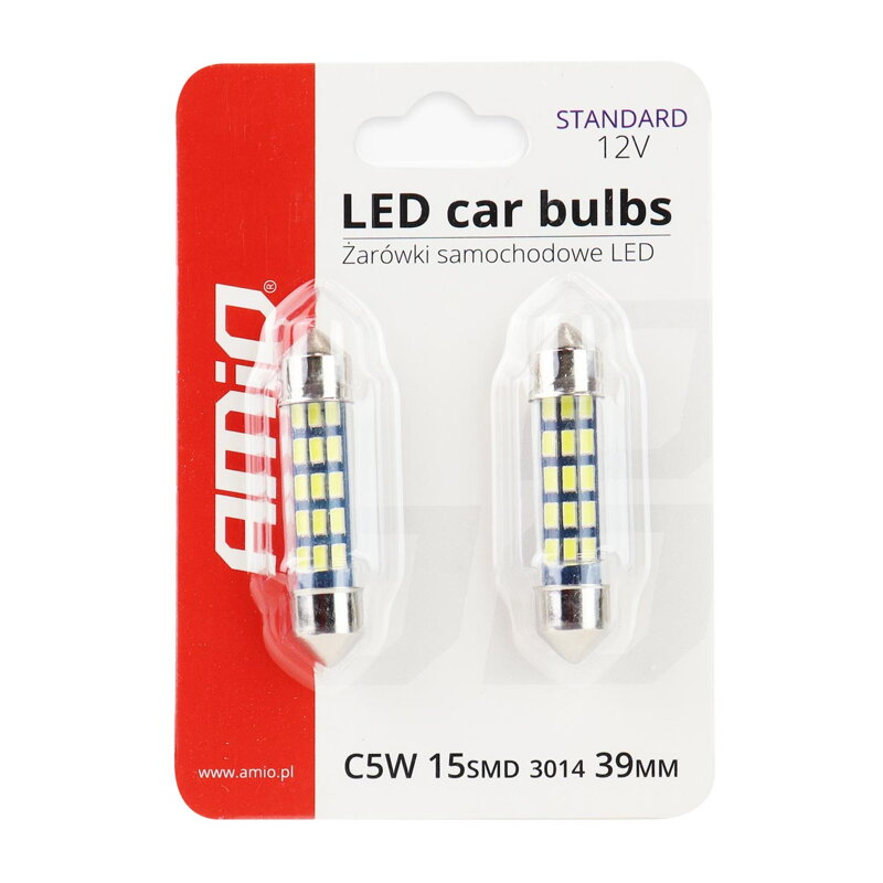 LED žiarovky STANDARD Festoon C5W 15xSMD 3014 12V 39mm LED žiarovky STANDARD Festoon C5W 15xSMD 3014 12V 39mm