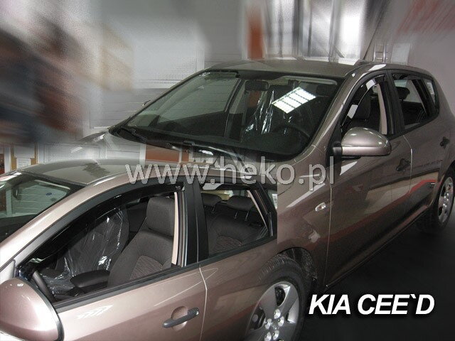 Deflektory KIA CEED I od 05/2007 do 2012 + zadné deflektory Deflektory KIA CEED I od 05/2007 do 2012 + zadné deflektory