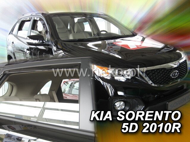 Deflektory KIA SORENTO II od 2009 do 2015 + zadné deflektory Deflektory KIA SORENTO II od 2009 do 2015 + zadné deflektory