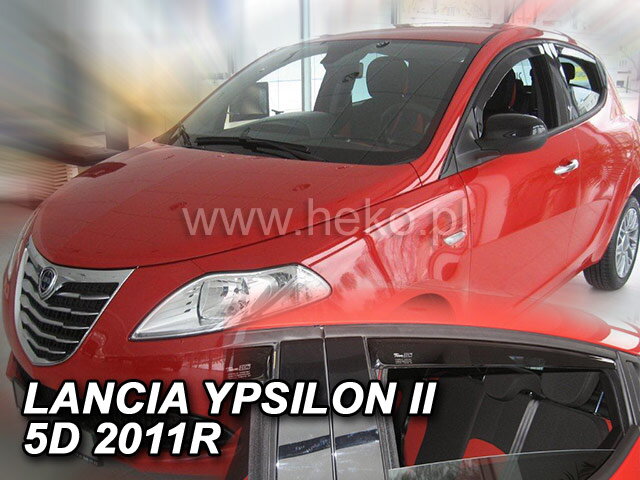 Deflektory LANCIA YPSILON II 5d 2011r. a vyššie(+zadné) Deflektory LANCIA YPSILON II 5d 2011r. a vyššie(+zadné)