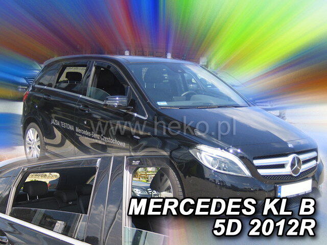 Deflektory MERCEDES klasaB W246 5D 2011R-> (+zadné) Deflektory MERCEDES klasaB W246 5D 2011R-> (+zadné)