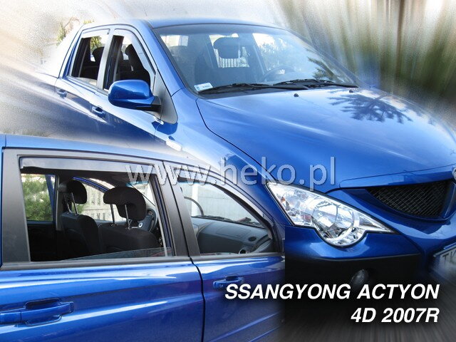 Deflektory SSANGYONG ACTYON SPORTS 4D 2007R a vyššie (+zadné) Deflektory SSANGYONG ACTYON SPORTS 4D 2007R a vyššie (+zadné)