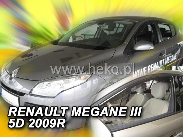 Deflektory RENAULT MEGANE III 5d 2008R.-> Deflektory RENAULT MEGANE III 5d 2008R.->