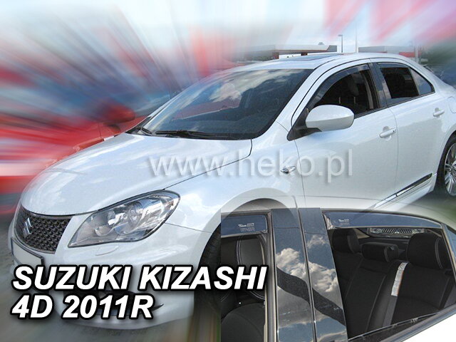 Deflektory SUZUKI KIZASHI 4d 2010r. a vyššie (+zadné) Deflektory SUZUKI KIZASHI 4d 2010r. a vyššie (+zadné)