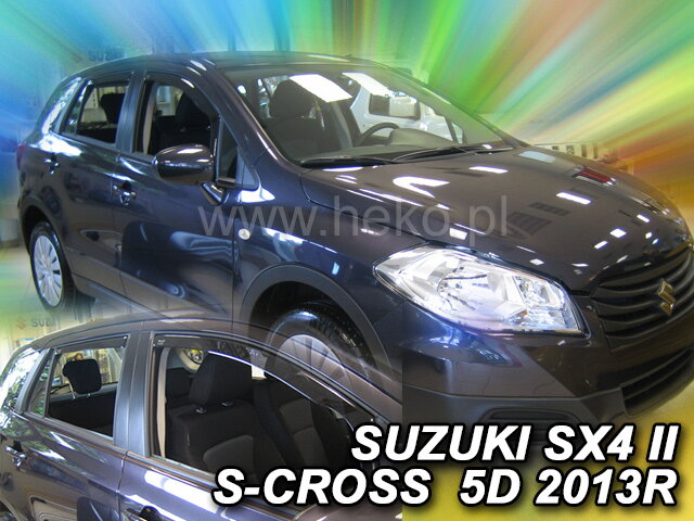 Deflektory SUZUKI SX4 II S-CROSS 5D od roku 08/2013R do 2021 (+zadné) Deflektory SUZUKI SX4 II S-CROSS 5D od roku 08/2013R do 2021 (+zadné)