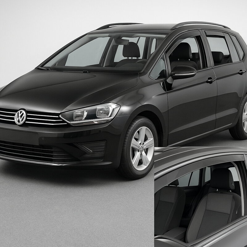 Deflektory VW GOLF SPORTSVAN od 2014 + zadné deflektory Deflektory VW GOLF SPORTSVAN od 2014 + zadné deflektory