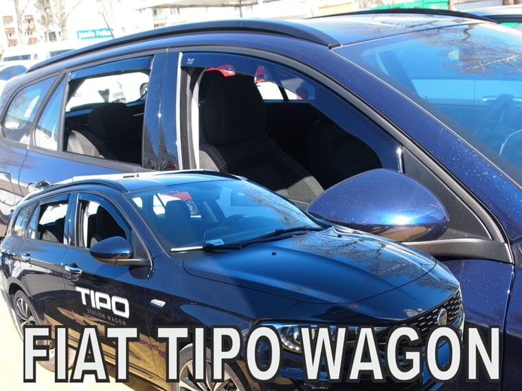 Deflektory Fiat Tipo 2017-> combi (predné + zadné) Deflektory Fiat Tipo 2017-> combi (predné + zadné)