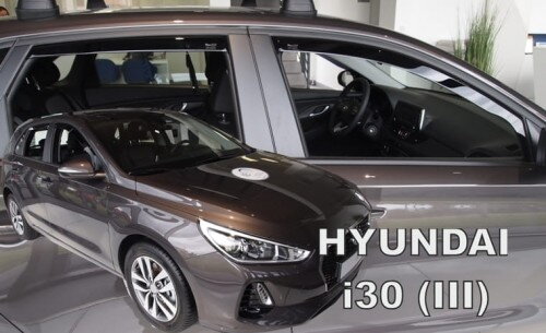 Deflektory HYUNDAI i30 III od 2017 + zadné deflektory Deflektory HYUNDAI i30 III od 2017 + zadné deflektory