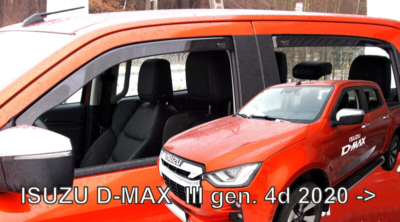Deflektory ISUZU D-MAX III 4D 2020-> (+ zadné) Deflektory ISUZU D-MAX III 4D 2020-> (+ zadné)