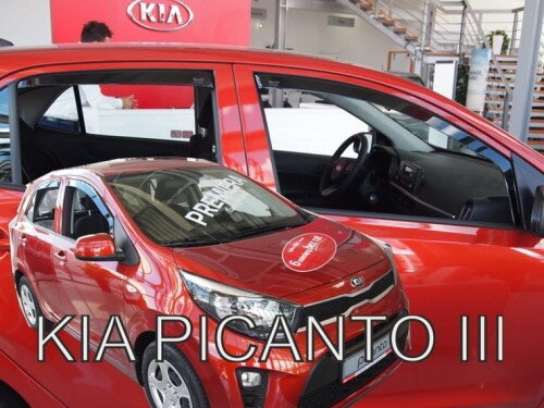 Deflektory KIA PICANTO III od 2017 + zadné deflektory Deflektory KIA PICANTO III od 2017 + zadné deflektory