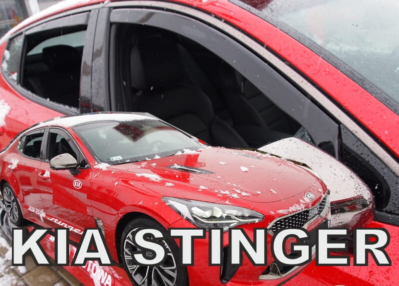 Deflektory KIA STINGER od 2017 do 2023 + zadné deflektory Deflektory KIA STINGER od 2017 do 2023 + zadné deflektory