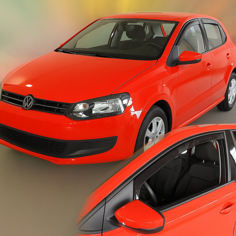 Deflektory VW POLO V 5dv od 2009 + zadné deflektory Deflektory VW POLO V 5dv od 2009 + zadné deflektory