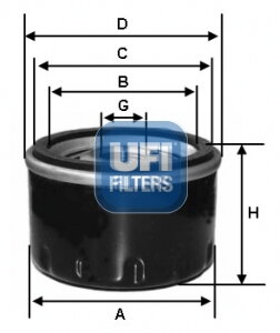 Olejový filter UFI 23.435.00 Olejový filter UFI 23.435.00