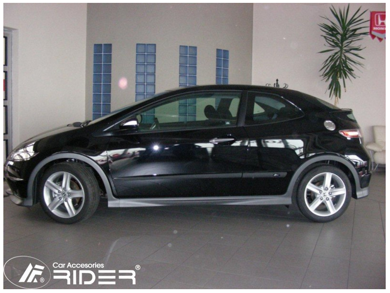 Ochranné lišty dverí Honda Civic 3D 06-11R htb, MODEL F-13 Ochranné lišty dverí Honda Civic 3D 06-11R htb, MODEL F-13