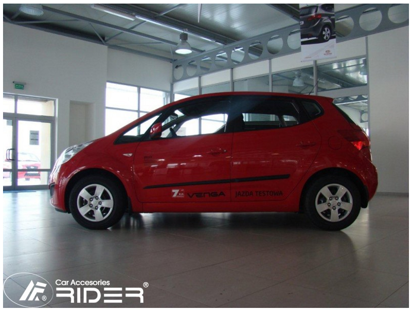 Ochranné lišty dverí Kia Venga 09R a vyššie, MODEL F-17 Ochranné lišty dverí Kia Venga 09R a vyššie, MODEL F-17