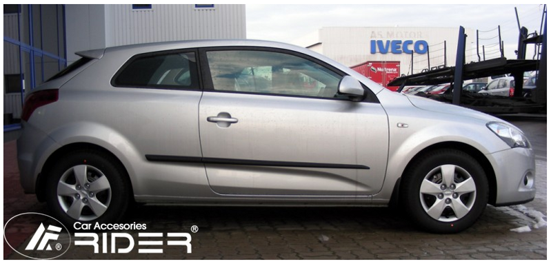Ochranné lišty dverí Kia Pro Ceed 3D 07-12R htb, MODEL F-18 Ochranné lišty dverí Kia Pro Ceed 3D 07-12R htb, MODEL F-18