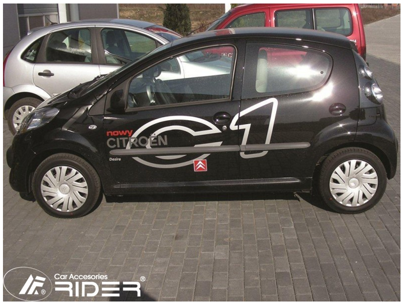 Ochranné lišty dverí Citroen C1 5D 05-11R htb, MODEL F-2 Ochranné lišty dverí Citroen C1 5D 05-11R htb, MODEL F-2