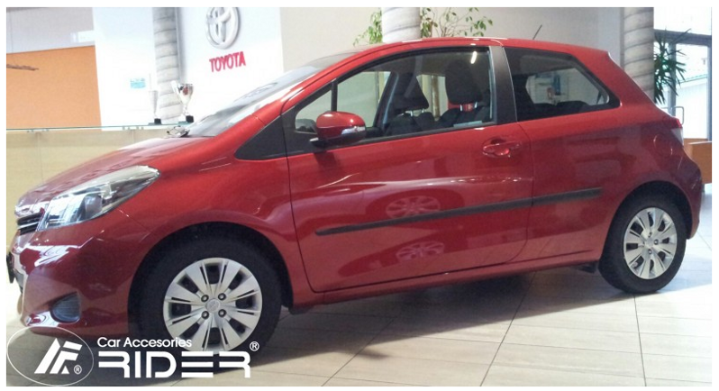 Ochranné lišty dverí Toyota Yaris 3D 12R, MODEL F-13 Ochranné lišty dverí Toyota Yaris 3D 12R, MODEL F-13