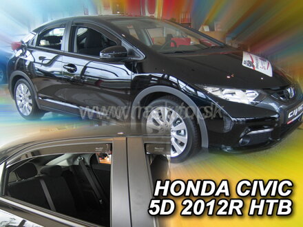 Deflektory HONDA CIVIC 5D 2012R  a vyššie HTB (+zadné)