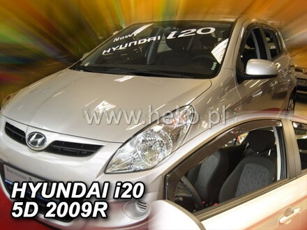 Deflektory HYUNDAI i20 5dv od 2009 do 2015