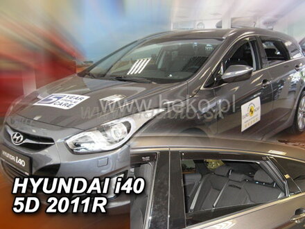 Deflektory HYUNDAI i40 Wagon od 2011 do 2019 + zadné deflektory